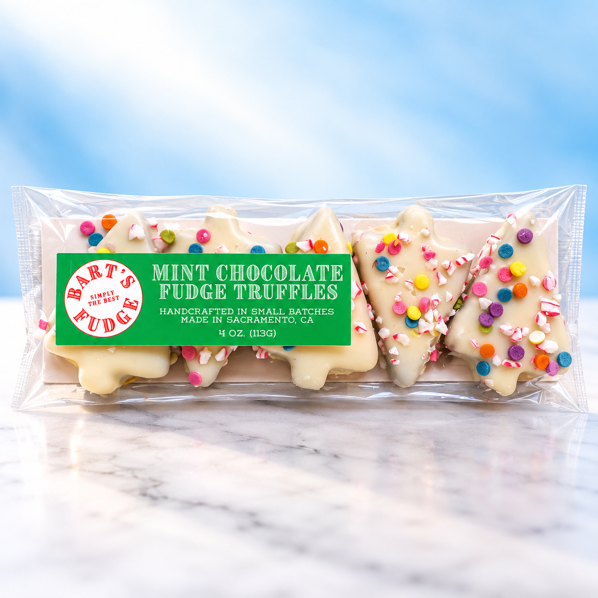 Festive Christmas Tree Fudge Truffles